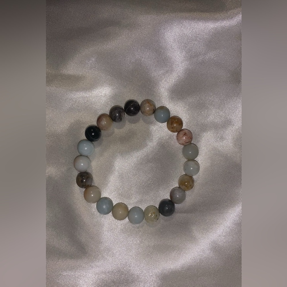 Amazonite handcrafted stone beaded bracelet